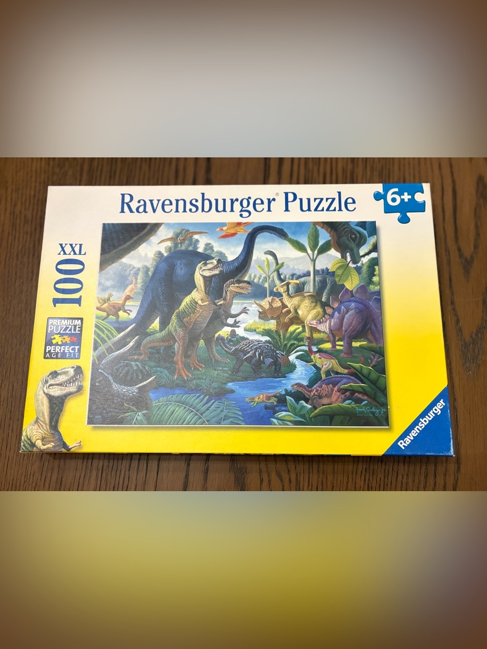 Ravensburger Puzzle "Land of the Giants" Dinosaurs, Age 6+ XXL 100 pc, Complete